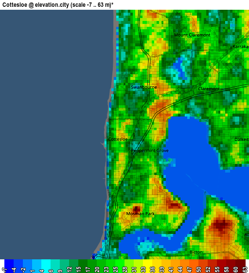 Cottesloe elevation map