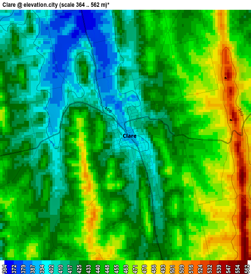 Clare elevation map