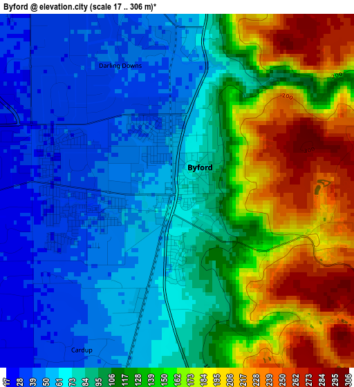 Byford elevation map