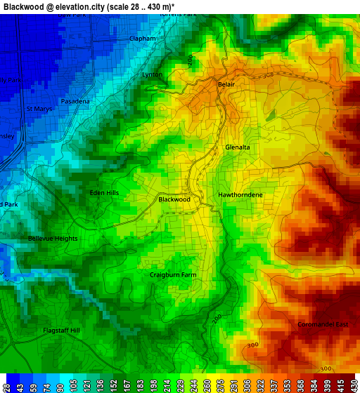 Blackwood elevation map