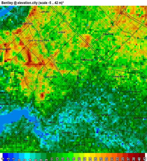 Bentley elevation map