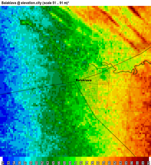 Balaklava elevation map