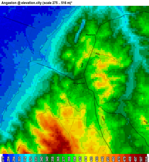 Angaston elevation map