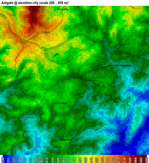 Aldgate elevation map