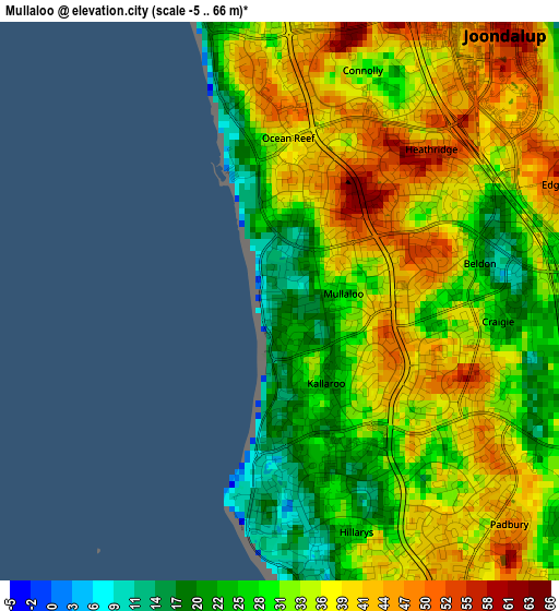 Mullaloo elevation map