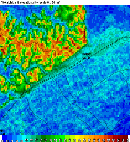 Yōkaichiba elevation map