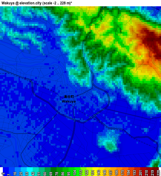 Wakuya elevation map