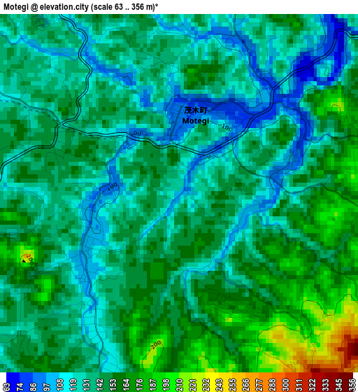 Motegi elevation map