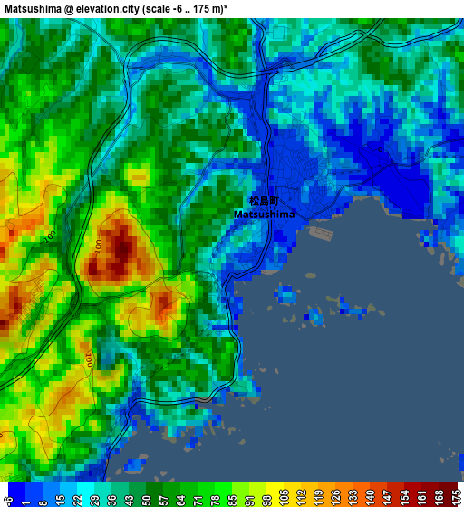 Matsushima elevation map