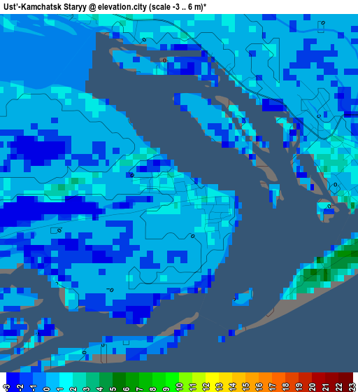 Ust’-Kamchatsk Staryy elevation map