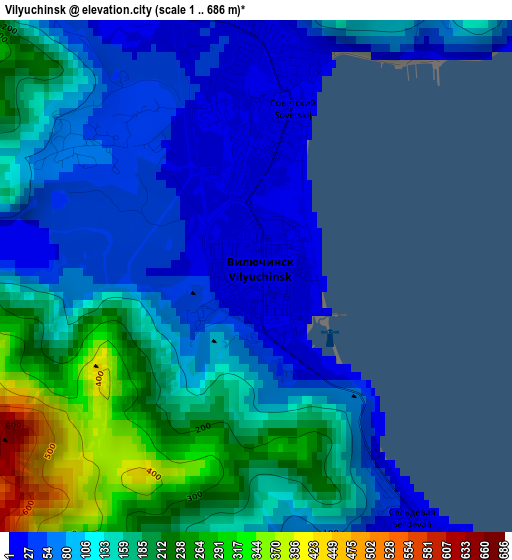 Vilyuchinsk elevation map