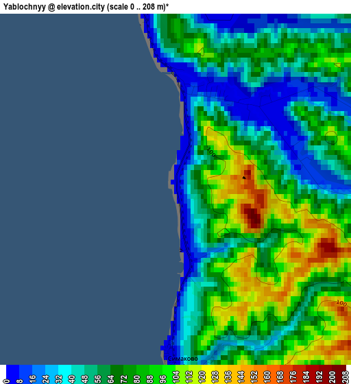 Yablochnyy elevation map