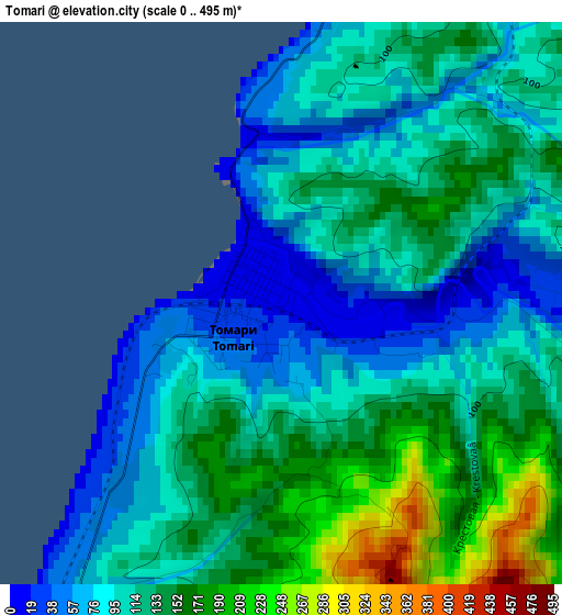 Tomari elevation map