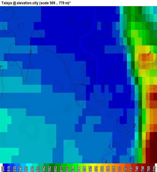 Talaya elevation map