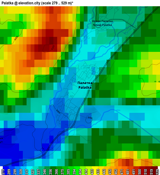 Palatka elevation map