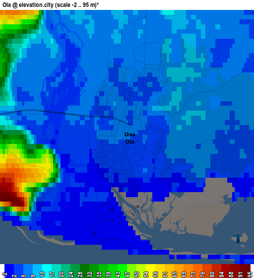 Ola elevation map