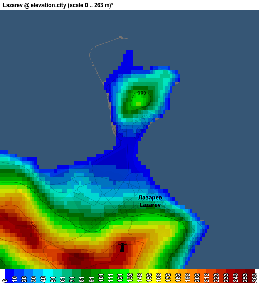 Lazarev elevation map