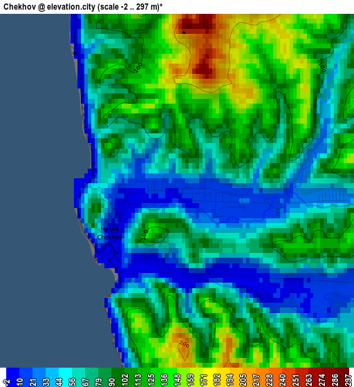 Chekhov elevation map