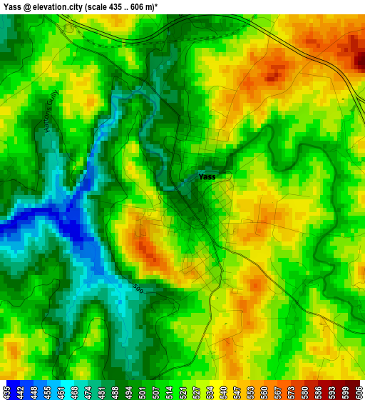 Yass elevation map