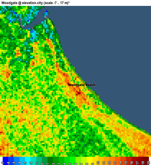 Woodgate elevation map