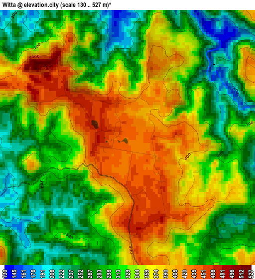 Witta elevation map