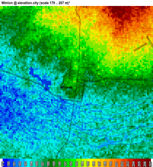 Winton elevation map