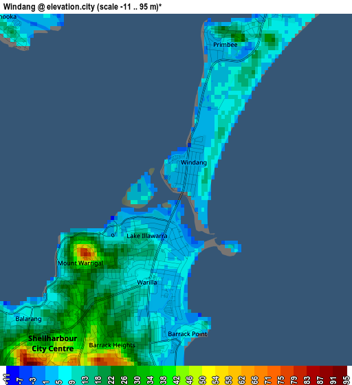 Windang elevation map