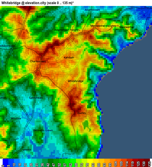 Whitebridge elevation map