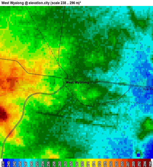 West Wyalong elevation map