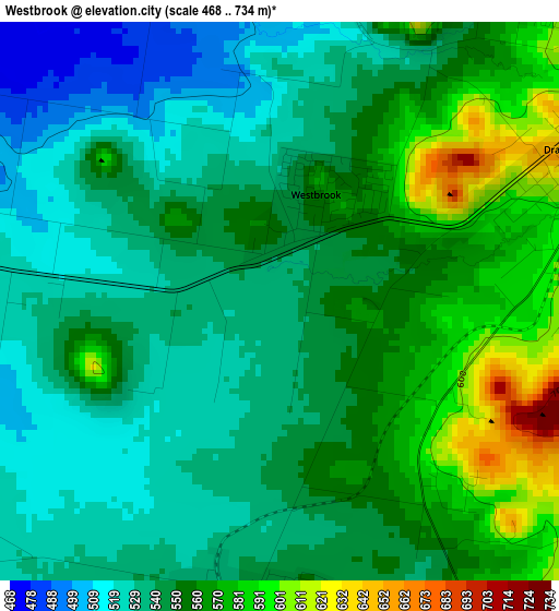 Westbrook elevation map