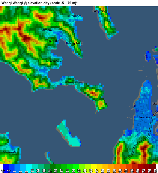 Wangi Wangi elevation map