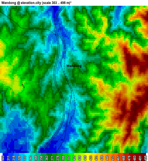 Wandong elevation map