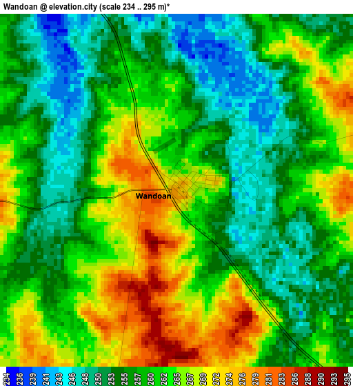 Wandoan elevation map