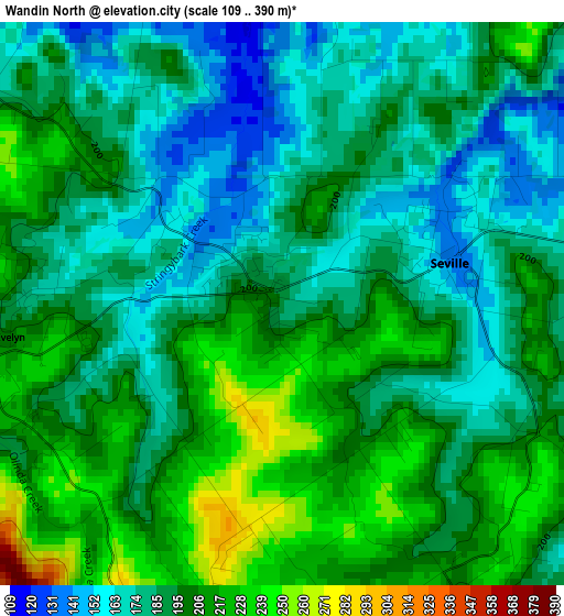 Wandin North elevation map