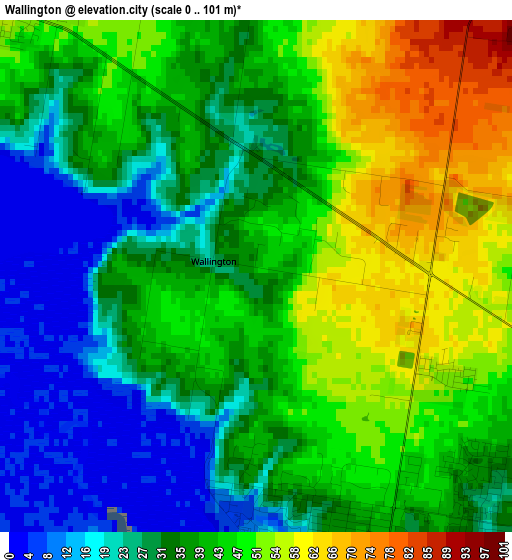 Wallington elevation map