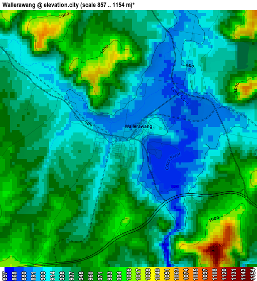 Wallerawang elevation map