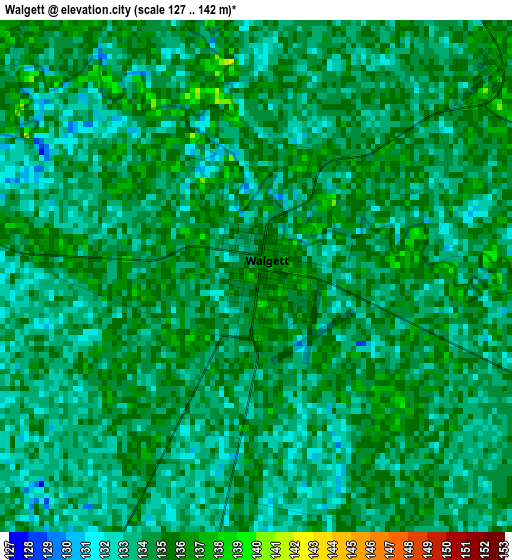 Walgett elevation map