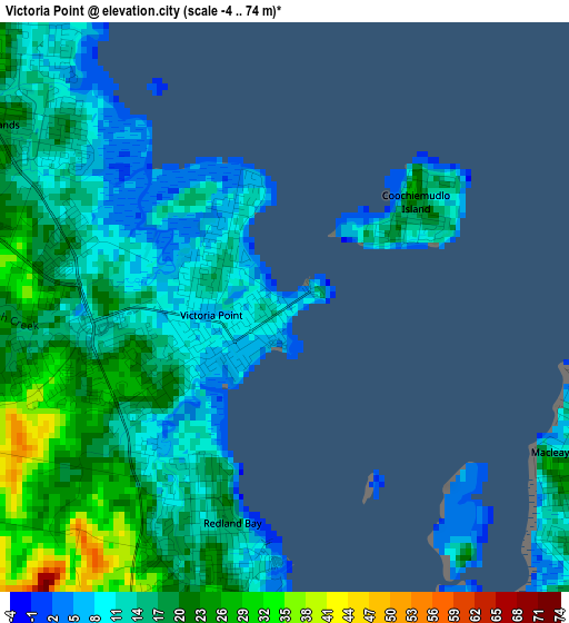 Victoria Point elevation map