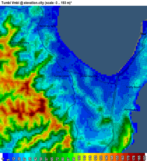 Tumbi Vmbi elevation map