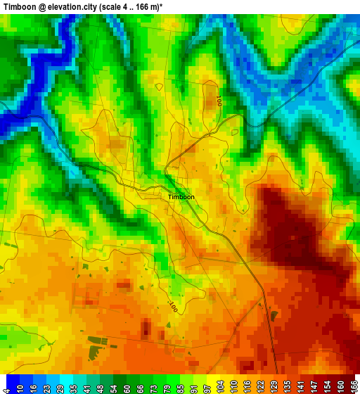 Timboon elevation map
