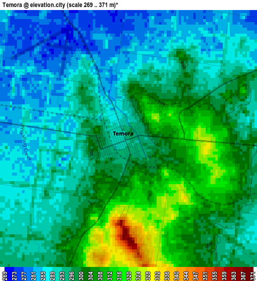 Temora elevation map