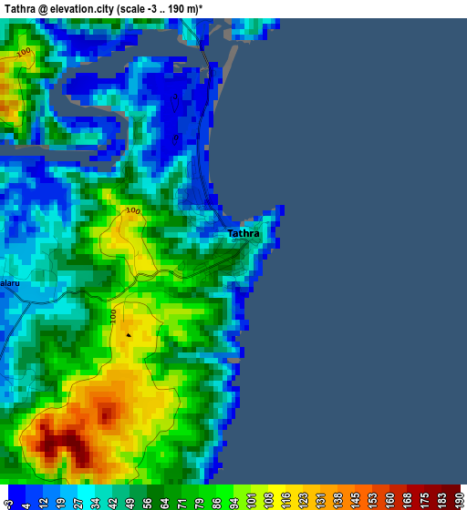 Tathra elevation map