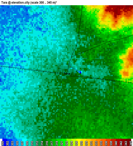 Tara elevation map