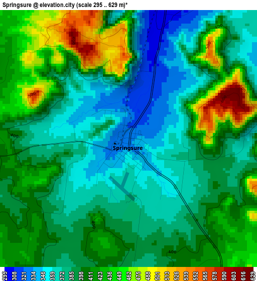 Springsure elevation map