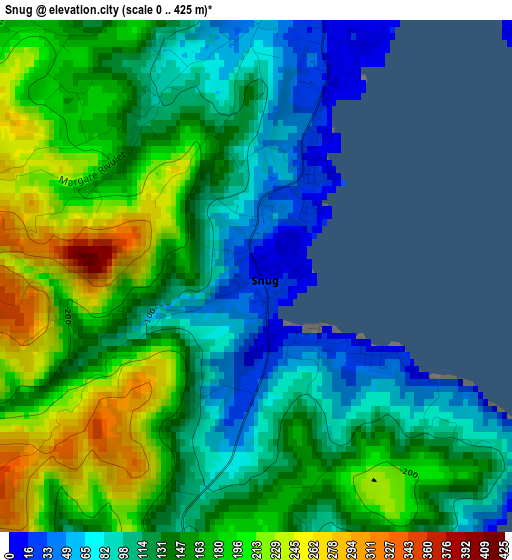 Snug elevation map