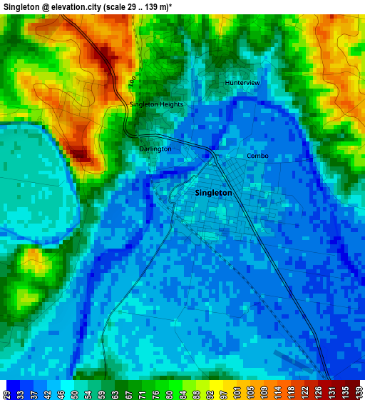 Singleton elevation map