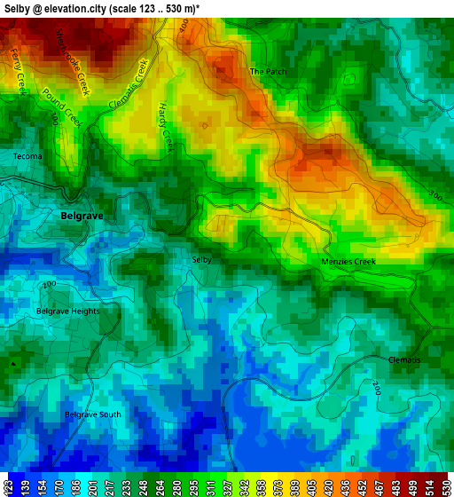 Selby elevation map