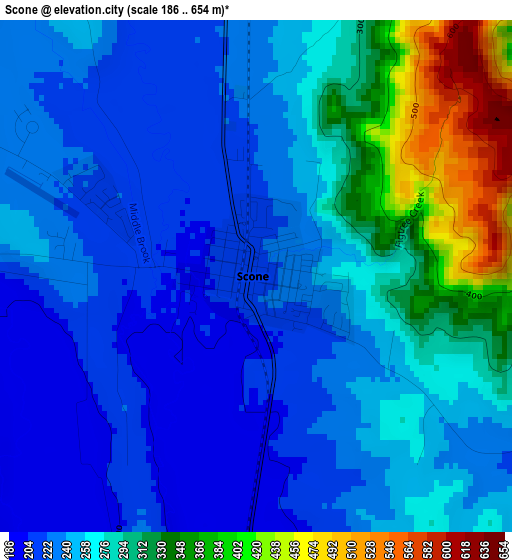 Scone elevation map