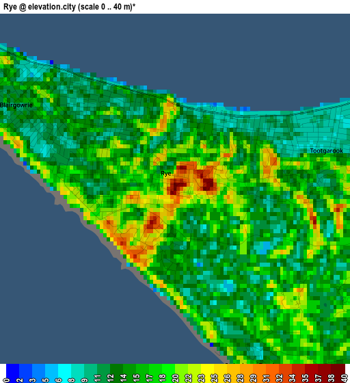 Rye elevation map