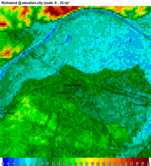 Richmond elevation map